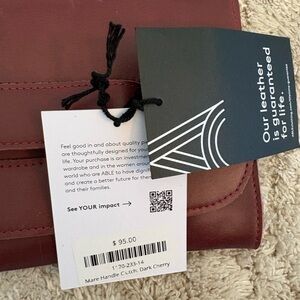 Burgundy Able Mare Clutch bag